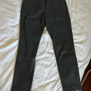 LOFT Marissa Gray Polka Dot Skinny Pants